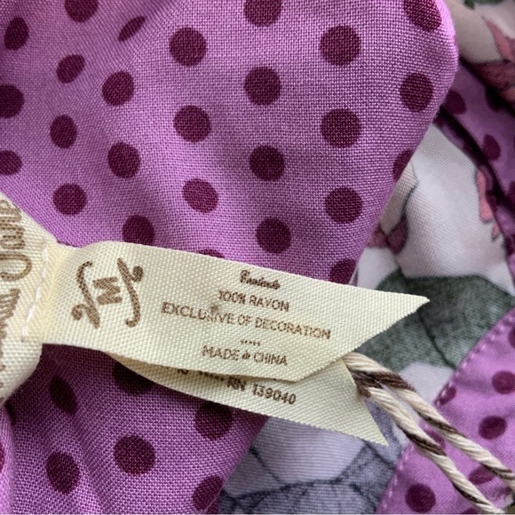 Matilda Jane Floral Peasant Style Blouse. Size Medium. (NWT) Purple. - Picture 6 of 7